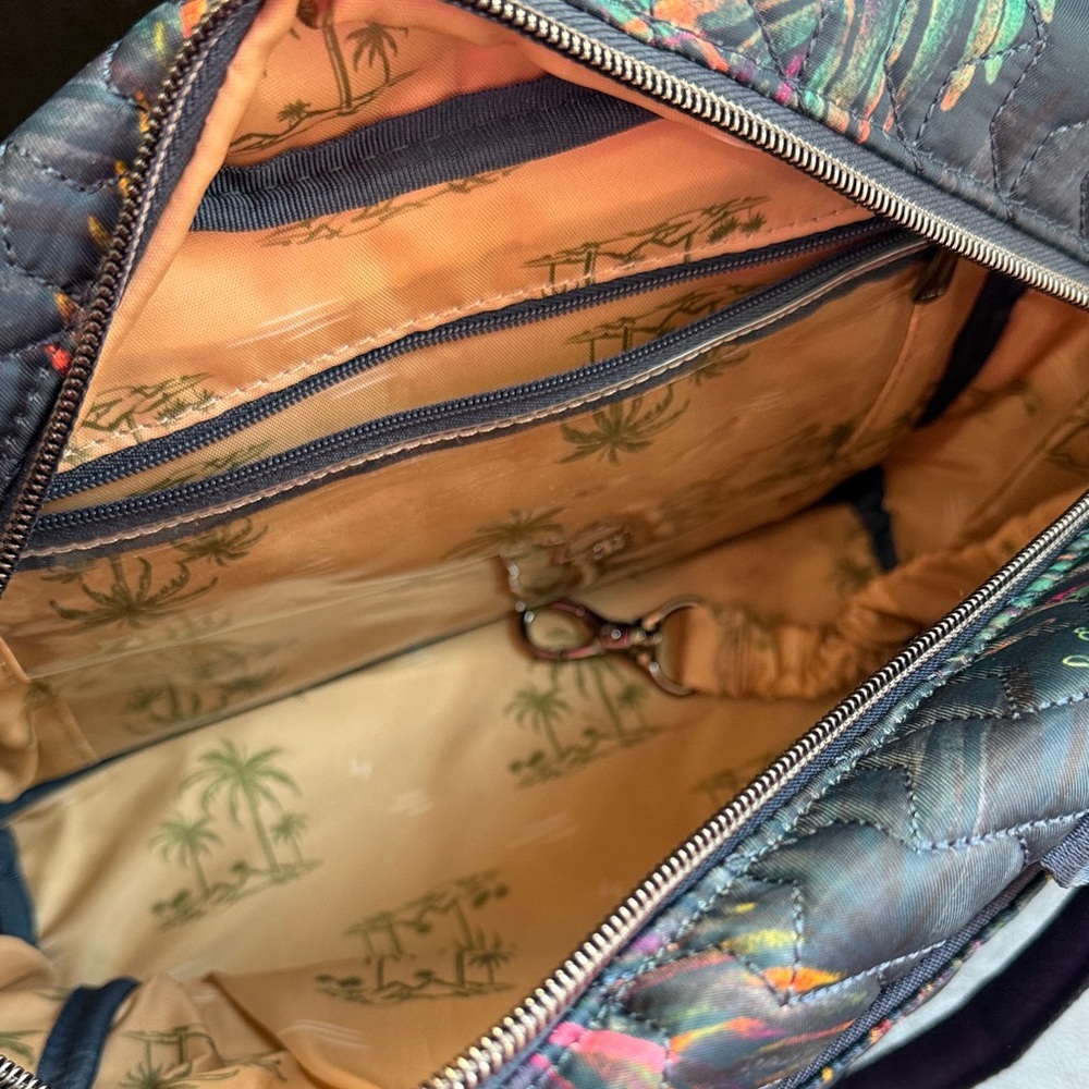 Lug Jive Tropical Multicolor Quilted Crossbody Bag. - Picture 3 of 14